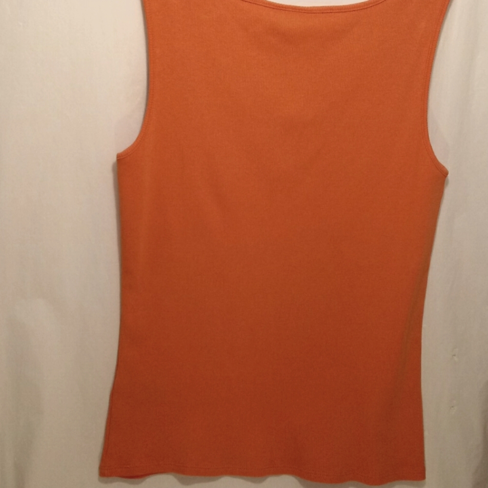 J JILL STRETCH TANK TOP ORANGE SIZE SMALL - Picture 3 of 6